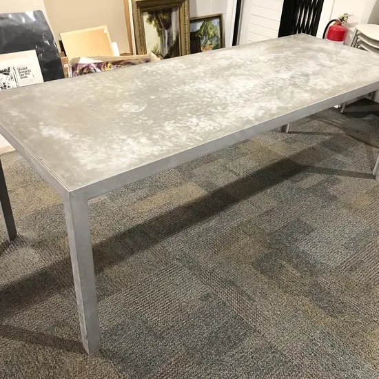 Modern Steel & Concrete Dining Table