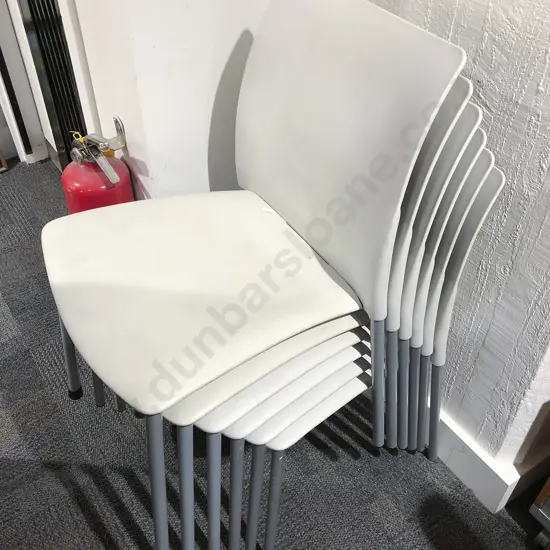 Six Modern Stacking Chairs