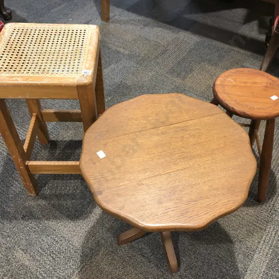 Two stools together with Wine Table