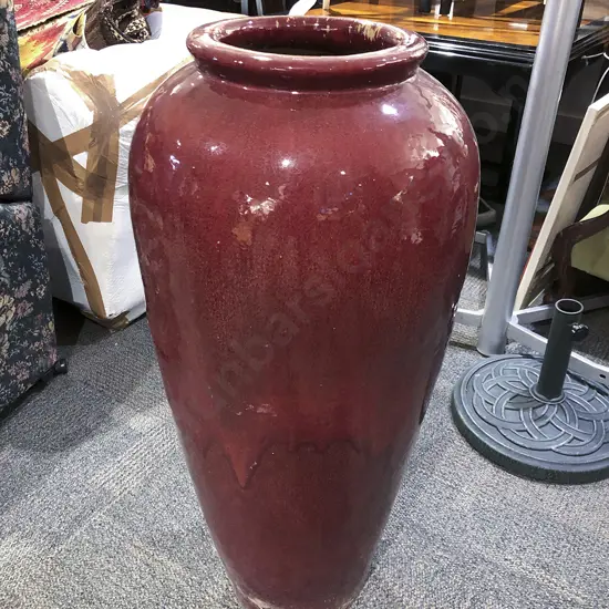 Red Glazed Floor Vase