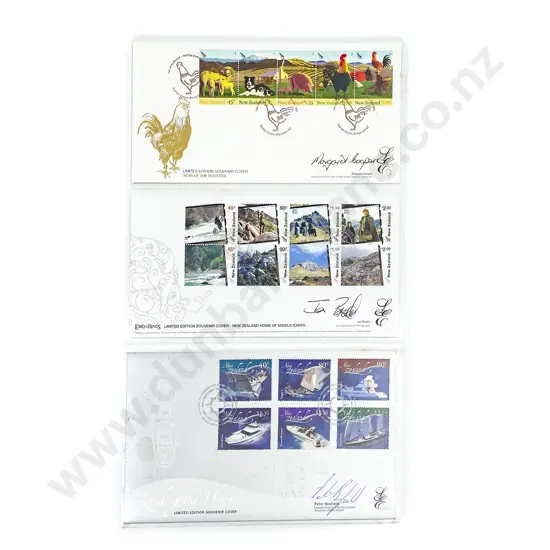 NZ Three Souvenir Covers with Signatures