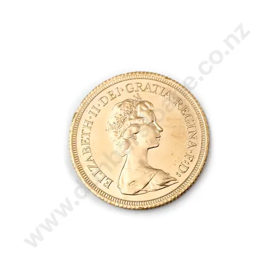 QEII 1980 Full Gold Sovereign no mint mark