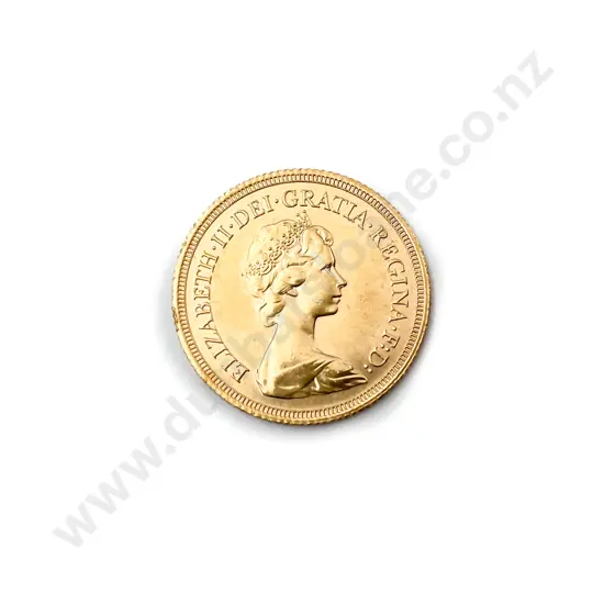 QEII 1980 Full Gold Sovereign no mint mark
