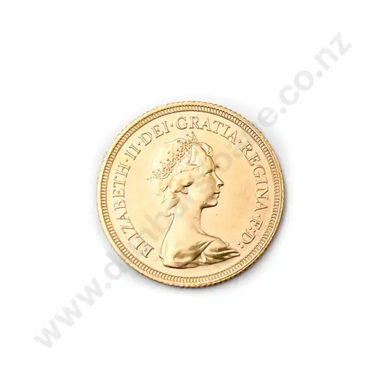 QEII 1980 Full Gold Sovereign no mint mark