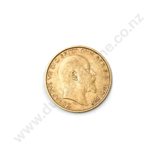 1908 Edward VII Gold Half Sovereign Sydney mint
