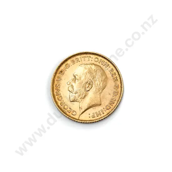 1915 GeoV Gold Half Sovereign Sydney mint