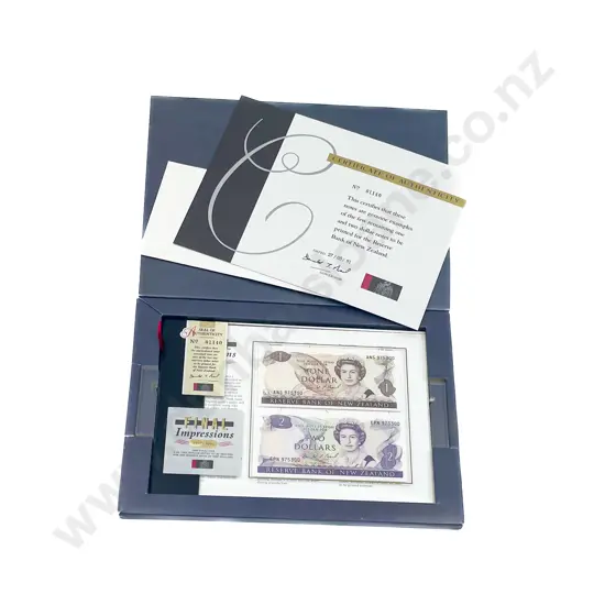 NZ Ltd Ed 1967-1991 Final Impressions Commemorative Pack with $10 $5 $2 $1 notes