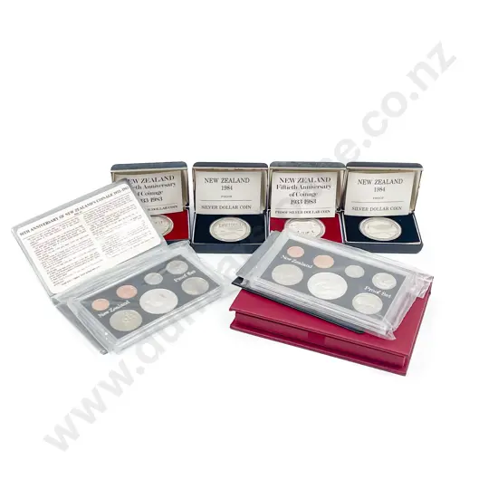 NZ 1984 Robin Proof Coin Set Proof $1 x2 1983 Coinage Proof Coin Set $1 x2 and 1994 Proof Set