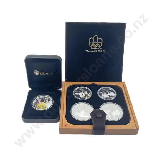 Canada 1972 Olympics Four Silver Proof $10x 2 $5x 2 Coin Set