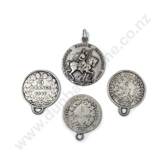 France 1808 1846 1873 5 Francs Copy Metal Coins