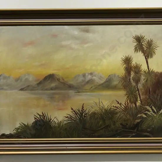 Unknown Artist - Colonial Lake Scene