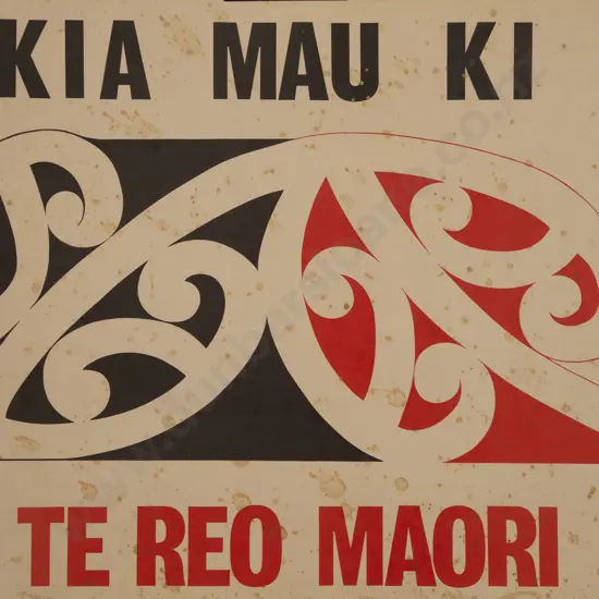 Vintage Poster - Kia Mau Ki Te Reo Maori (a/f)