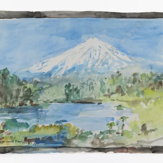 Bernard Aris (1887 - 1977) - Mt Taranaki (unframed)