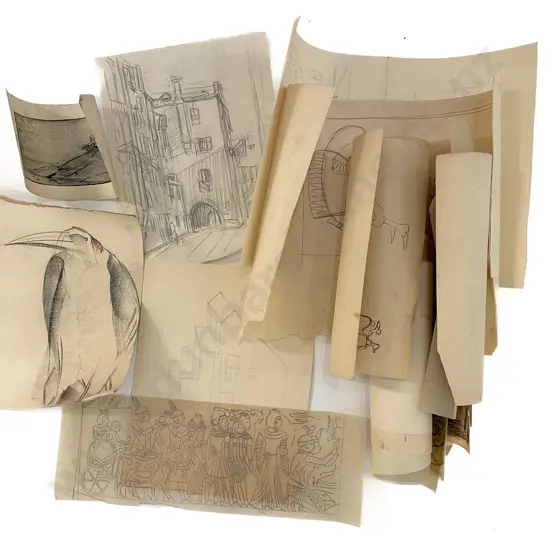 John Weeks (1888 - 1965) - Qty Assorted Sketchbook Studies