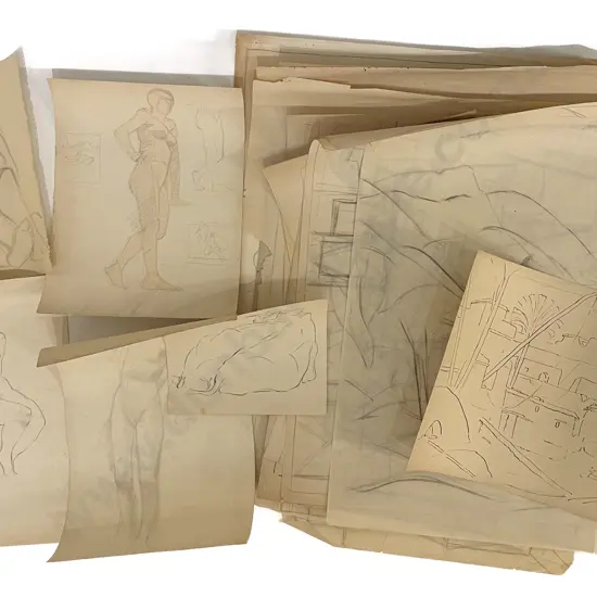 John Weeks (1888 - 1965) - 25 Assorted Sketchbook Studies