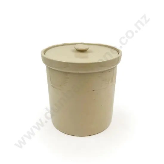 Lidded Stoneware Crock