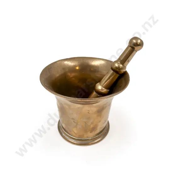 Victorian Heavy Brass Chemist's Mortar & Pestle
