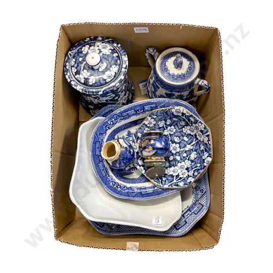Box Quantity of Assorted Blue & White China