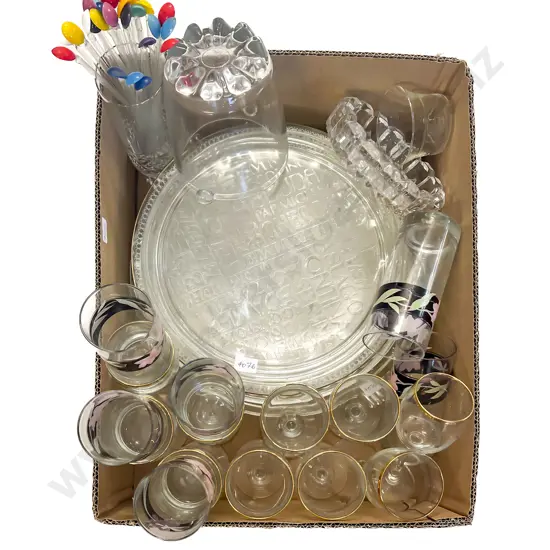 Box Quantity of Assorted Glass Ware