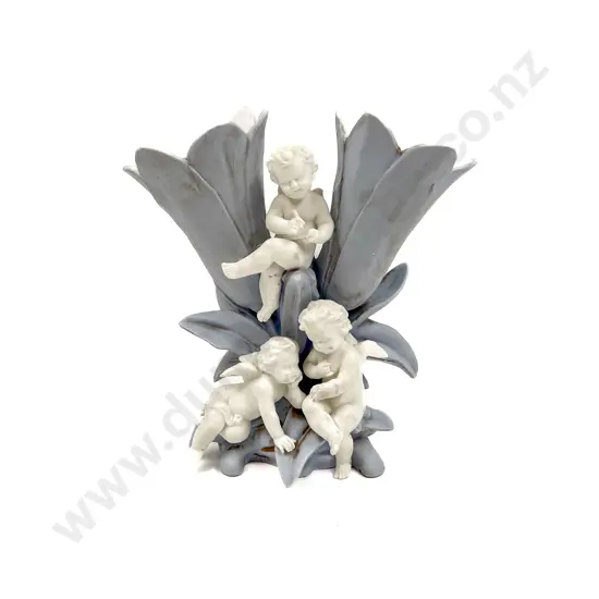 German Porcelain Group Figure Posey Vase