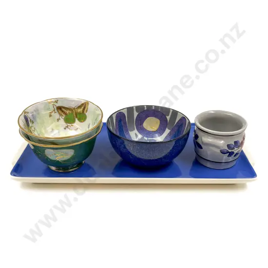 Small Royal Copenhagen Bowl together with Two Small Aynsley Butterfly Bowls