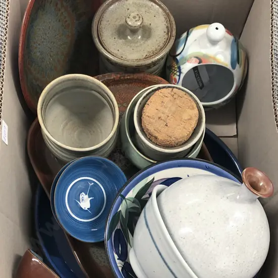 Box of Assorted Pottery