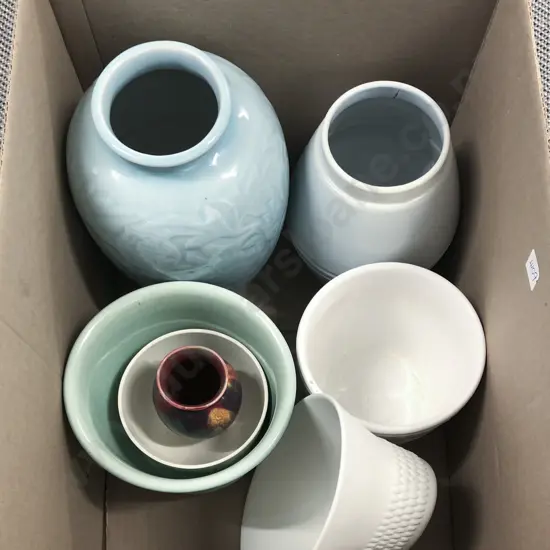 Box of Assorted Pottery etc