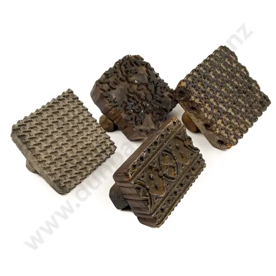 Four Assorted Indonesian Fabric Stamps