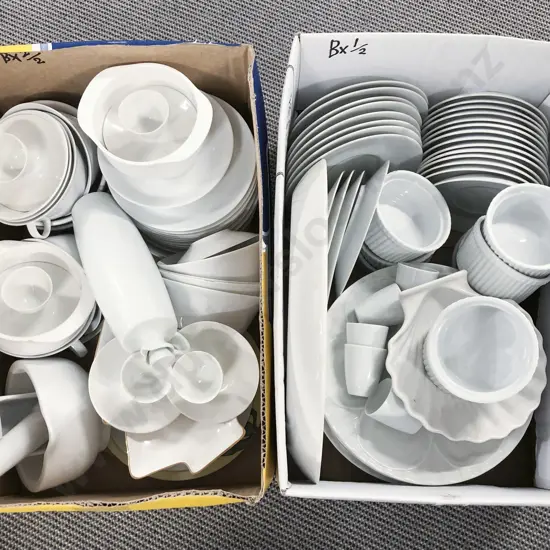 Two Boxes of Assorted Kitchen Crockery