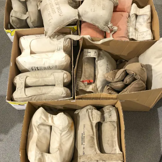 Five Boxes of Assorted Vintage Life Jackets