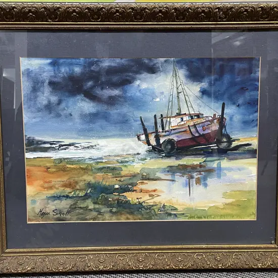 Megan Schmidt - Fishing Boat Low Tide