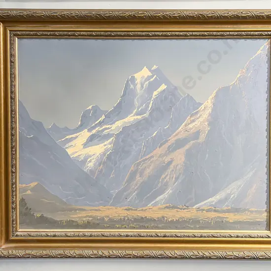 A. D. Trotter - "Mt Cook" - Oil on Board