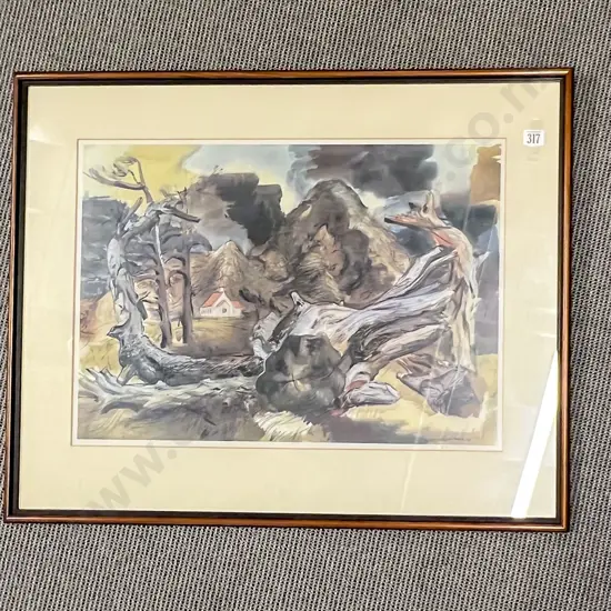 Eric Lee Johnson - "Landscape with Church" - Ltd Ed Print