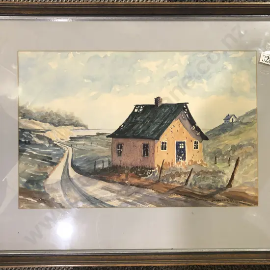 D.C. Hancock - Watercolour Harbour Scene