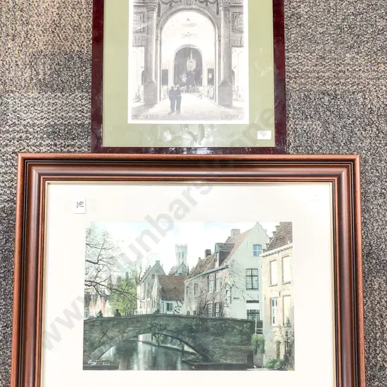 Hand Colored Print together with Ltd Ed Etching