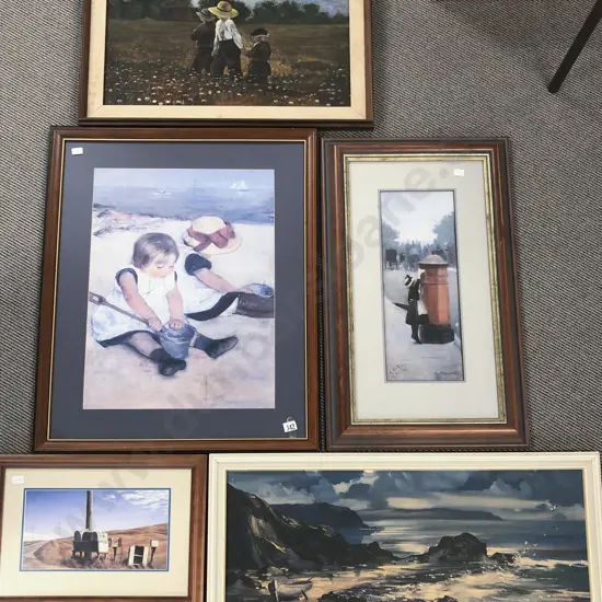 Five Assorted Framed Prints incl Grahame Sydney