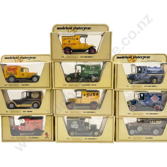 Ten Models of Yesteryear Yellow Window Boxed Models