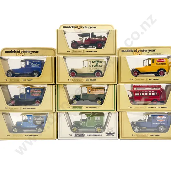 Ten Models of Yesteryear Yellow Window Boxed Models