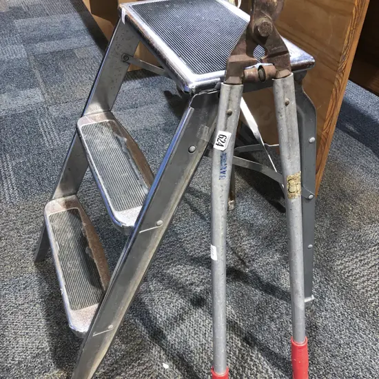 Aluminium Kitchen Steps Together with Garden Snips