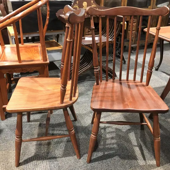 Four Stick Back Country Kitchen Chairs