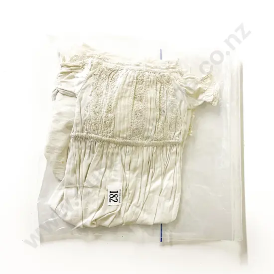 Vintage Dolls Cotton Broderie Anglaise Christening Gown and Petticoat