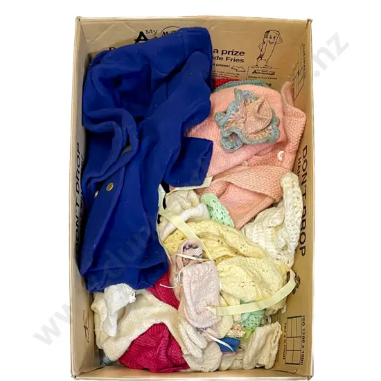 Qty Vintage Mixed Doll Size Knitted Clothing with Toddler Coats