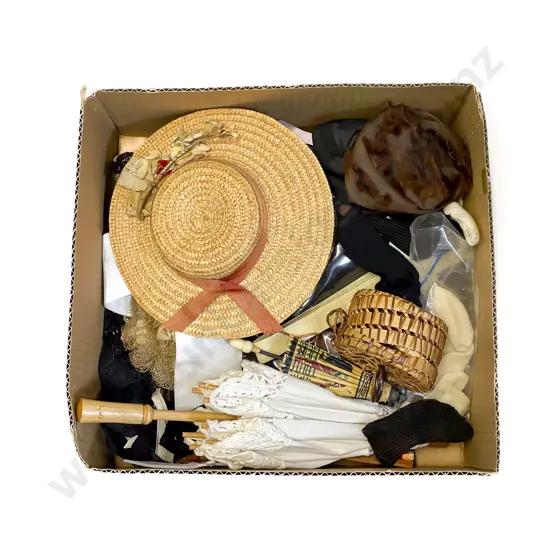 Collection Doll Hats Shoes Sockets and Umbrellas Fans