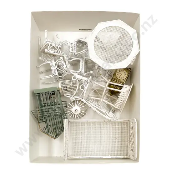 Collection White Metal Dolls House Furniture