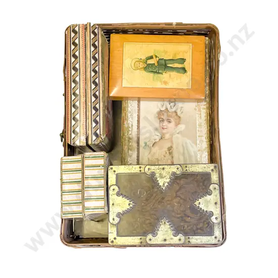 Collection Five Vintage Decorative Boxes