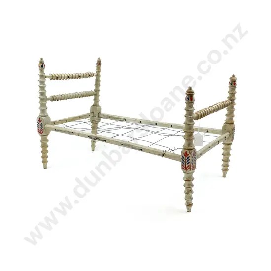 Victorian Painted Dolls Bed