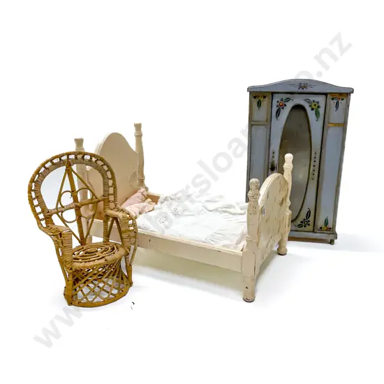 C1930's Painted Dolls Wardrobe