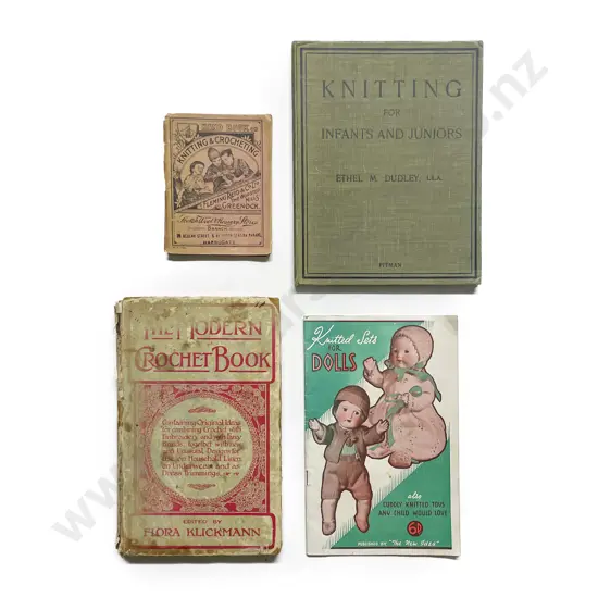 Four Vintage Infant and Doll Knitting and Crochet Books