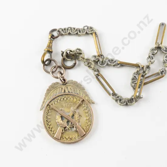 NZ Colonial 9ct Rifle Shooting Medal