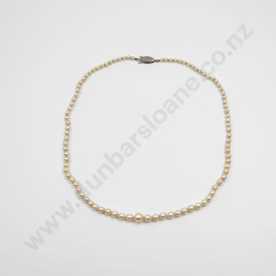 Single Strand Graduated Cultured Pearl Necklace